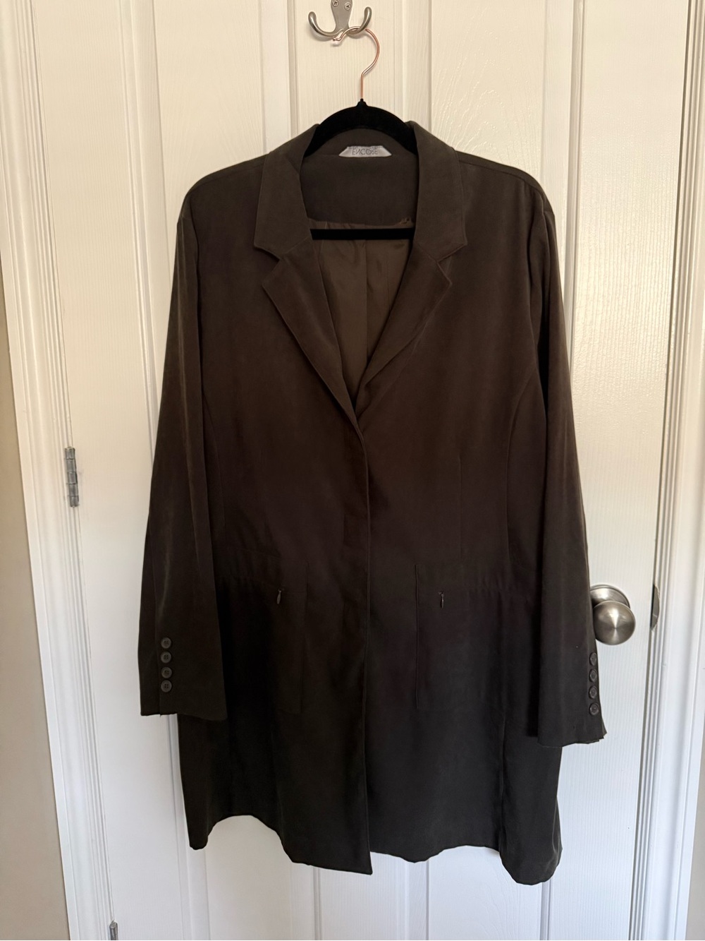 Vintage Forest Green Women's Long Blazer Jacket